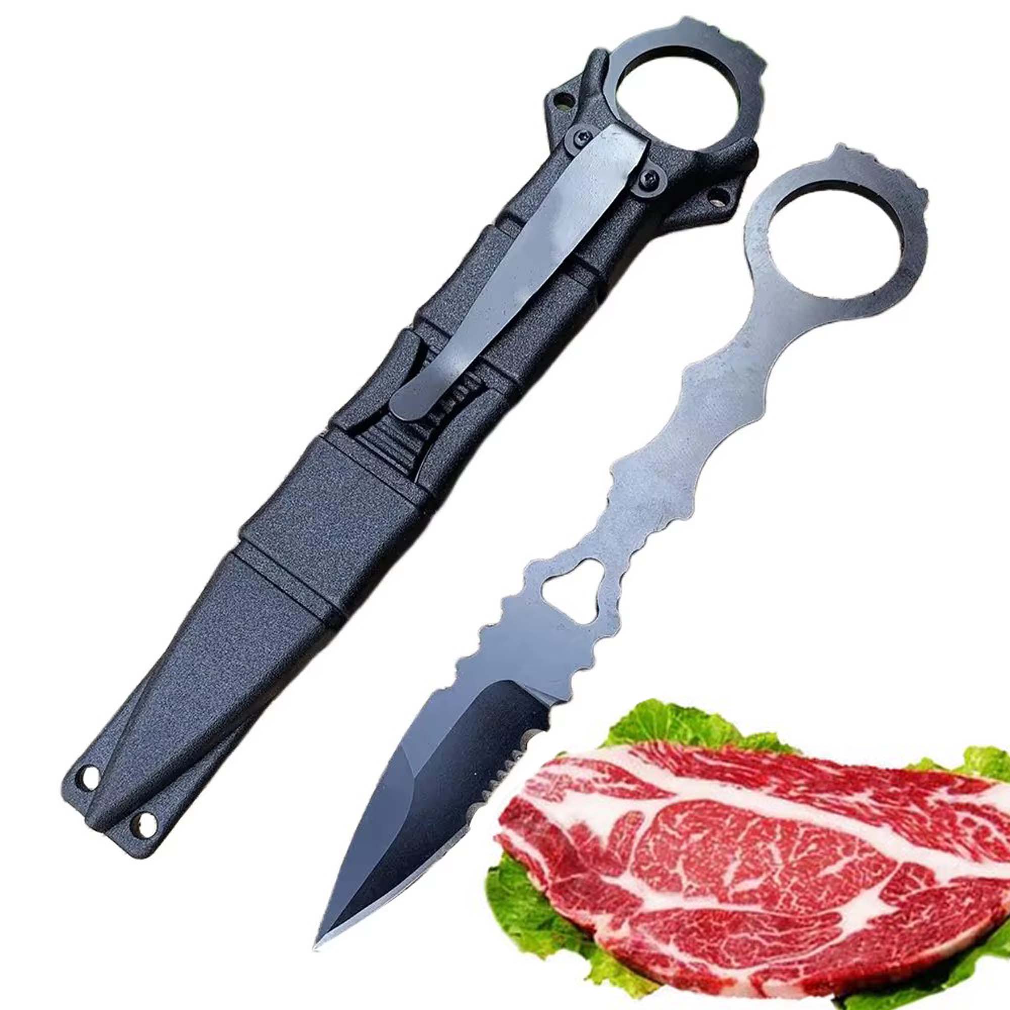 휴대용 야외용 칼, 야생 생존 칼, 손잡이가 있는 고기 - Bushcraft Knife Fixed 리뷰 및 가격