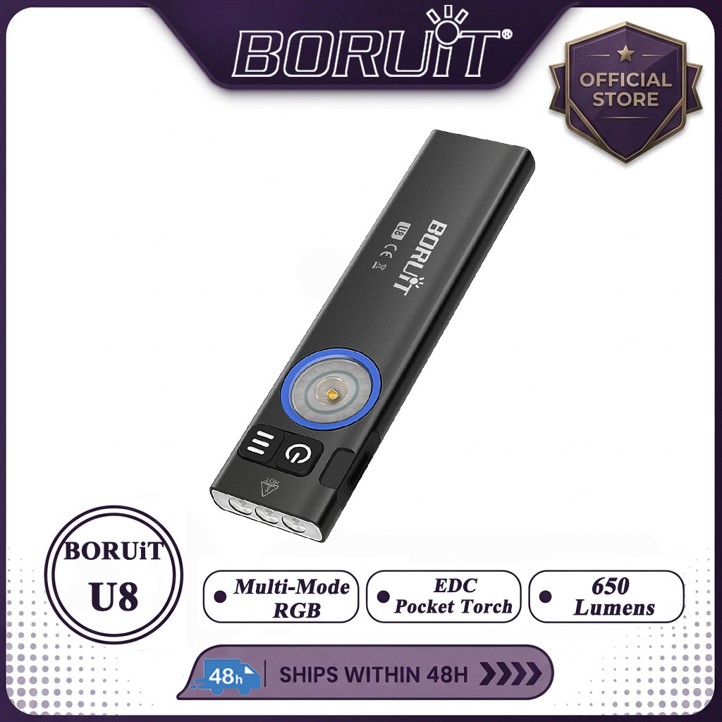 BORUiT U8 650LM EDC LED 손전등 타입 - Fishing Kit Compact 리뷰 및 가격