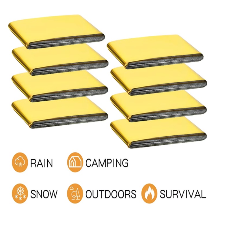 금-은색 마일라 열 보존 담요 130×210cm, 캠핑 - Survival Blanket Reflective 리뷰 및 가격