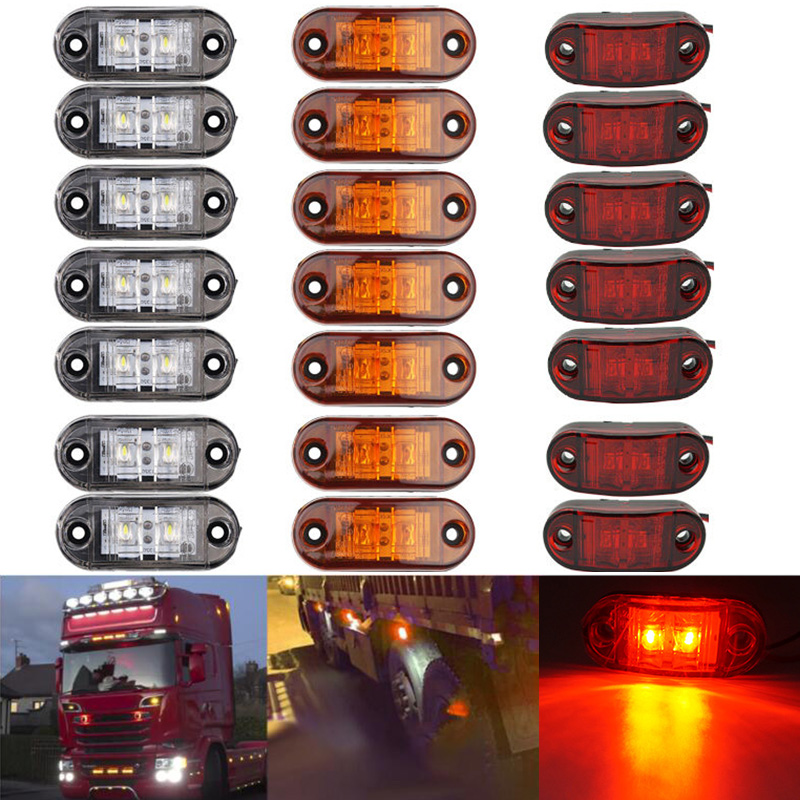 10PCS 경고등 LED 다이오드 라이트 트레일러 트럭 - Signal Panel Orange 리뷰 및 가격